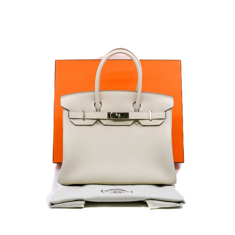 birkin 30cm in togo craie stamp Z PHW