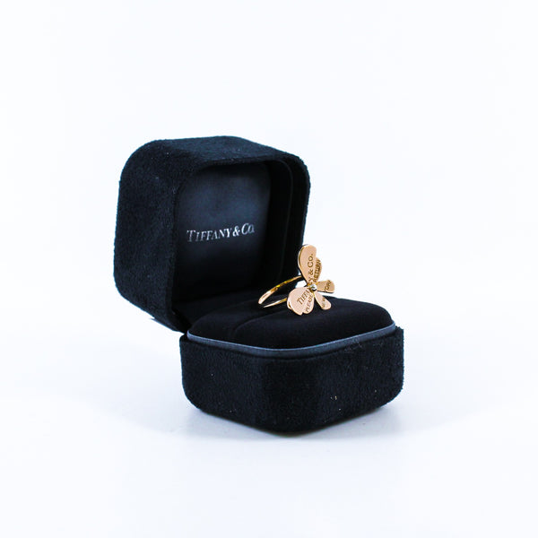 love bugs Butterfly Ring in 18k Rose Gold and Sterling Silver rrp 2950 - L'UXE LINK