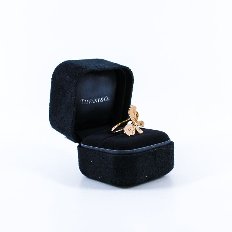 love bugs Butterfly Ring in 18k Rose Gold and Sterling Silver rrp 2950 - L'UXE LINK