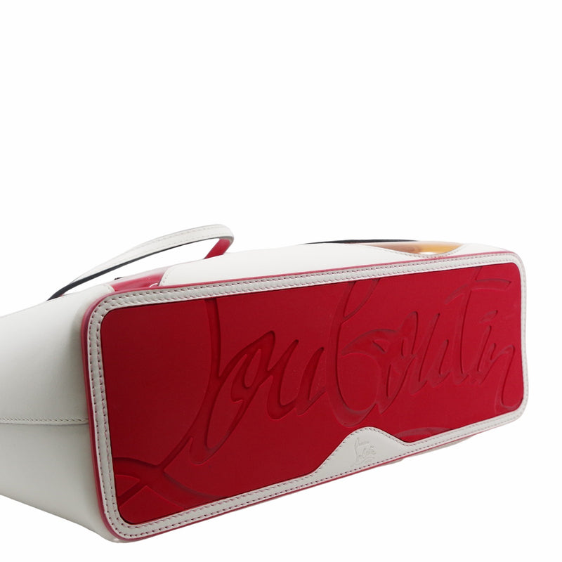 Cabata East West Handbag PVC Leather  white - L'UXE LINK