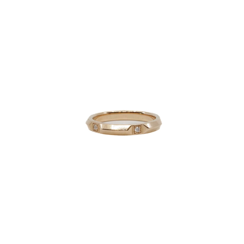 True band 18k rose gold with diamonds 2.5mm size 6