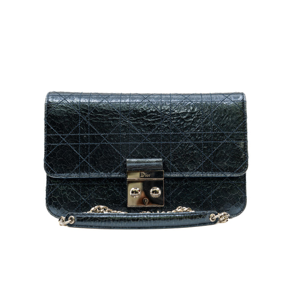 metallic cannage miss dior promenade bag PHW
