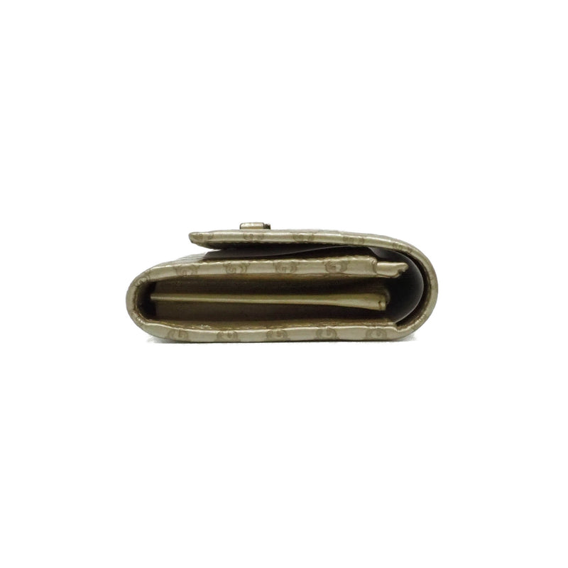 wallet patent with gg logo  gold - L'UXE LINK