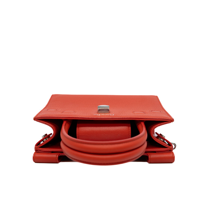 Mini Diorever Calfskin Orange Red Bag Phw 2016 with Strap - L'UXE LINK