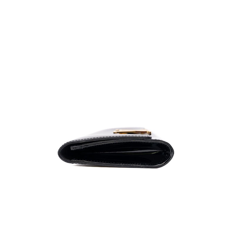 Louise Clutch Patent Leather Black Ghw 2014 - L'UXE LINK