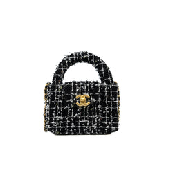 nano kelly in tweed black/white ghw #LN9Lxxxx