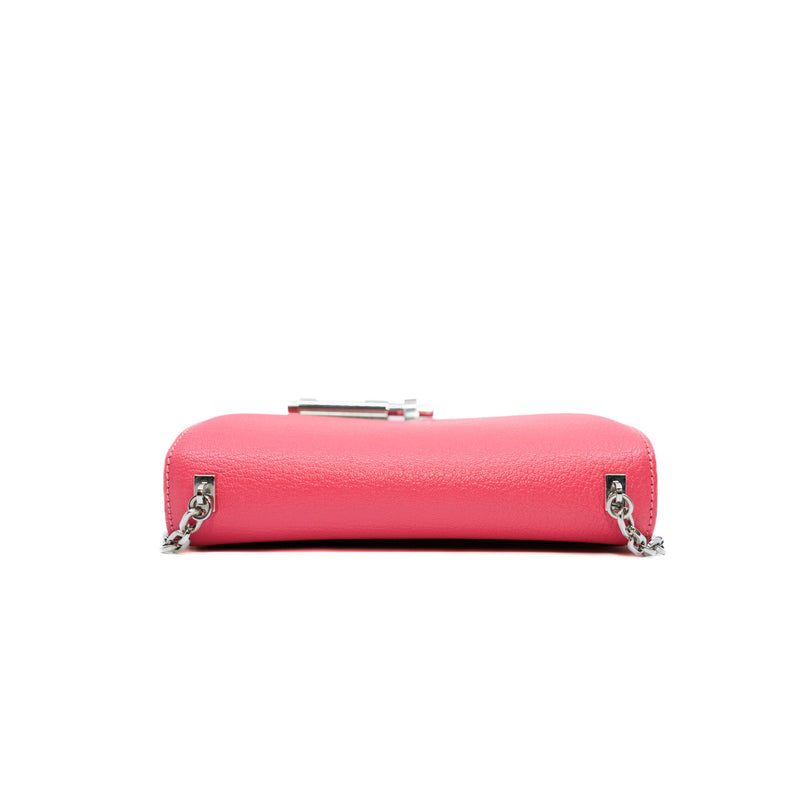 Verrou Chaine Mini Bag in Chevre Mysore 8W Rose Azalee Phw Stamp A - L'UXE LINK
