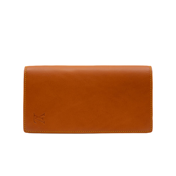 Nomade Brazza Caramel Leather Wallet - L'UXE LINK