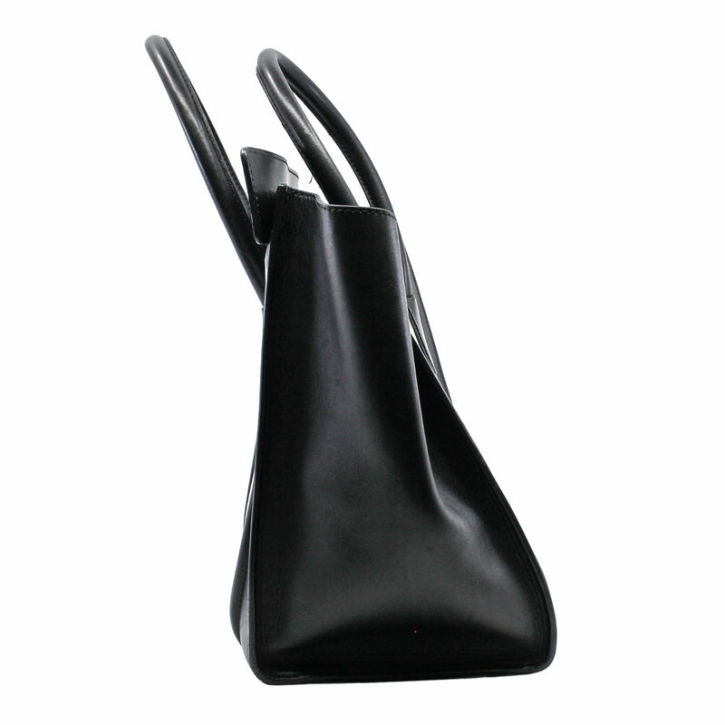 LUGGAGE BAG MICRO  LEATHER WHITE BLACK GHW - L'UXE LINK