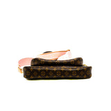 thumbnail multi pochette monogram canvas with pink fabric strap ghw