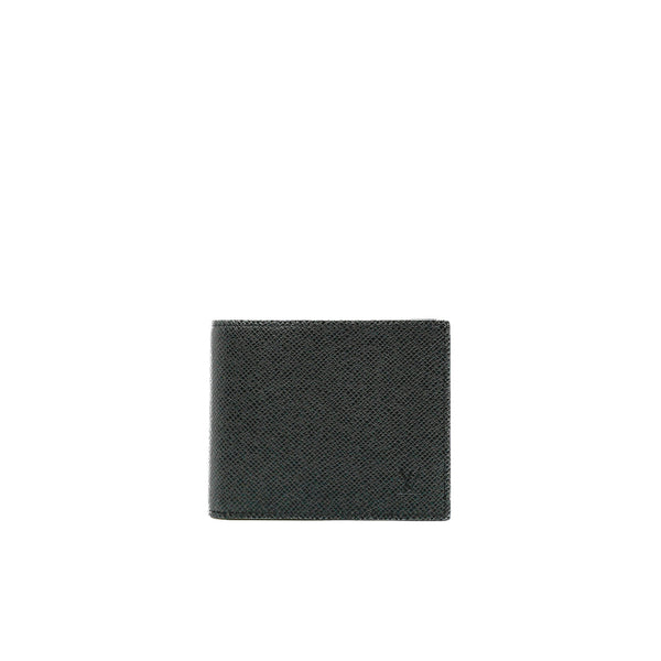 Amerigo Wallet In Black Taiga Cowhide Leather PHW - L'UXE LINK