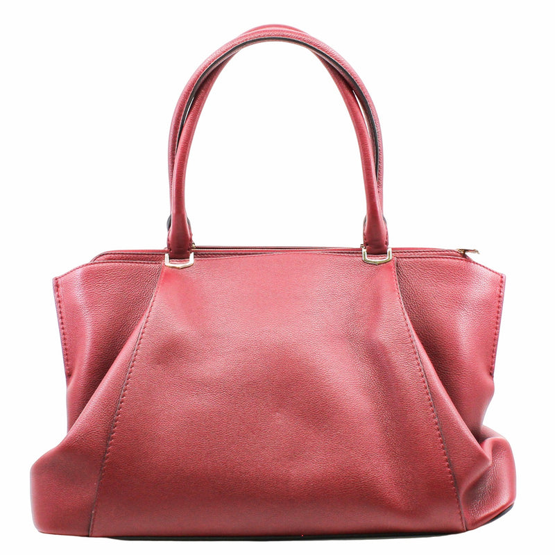 tote  lady bag leather red ghw - L'UXE LINK