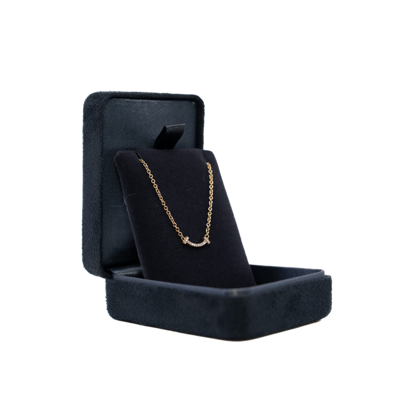 Small 18k Rose Gold Smile Round Diamonds Bracelet - L'UXE LINK
