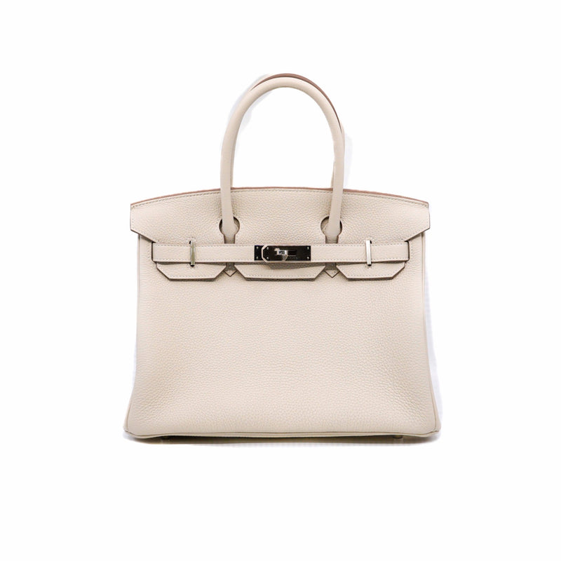 birkin 30cm in togo craie stamp Z PHW