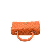 thumbnail medium coco handle in orange caviar rghw