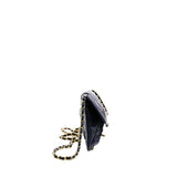 thumbnail Quilted Foldable Chain Tote in navy& white caviar rghw seri HK7Hxxxx