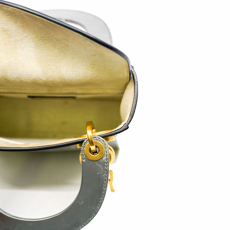 lady dior in silver patent with strao GHW