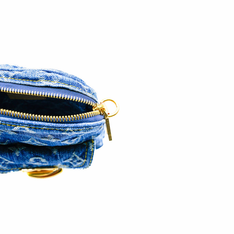 bolsa fairfax pochette in monograma denim ghw microchip