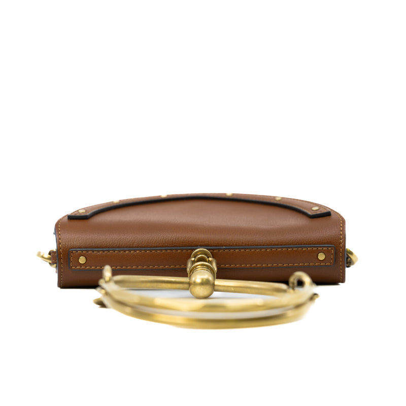 Small Nile Minaudière In Brown Calfskin Leather Handbag GHW - L'UXE LINK