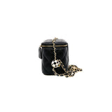 thumbnail long vanity case with football crush in black lambskin GHW #P4X6XXXX