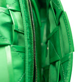 thumbnail cassette crossbody bag in glossy leather green phw