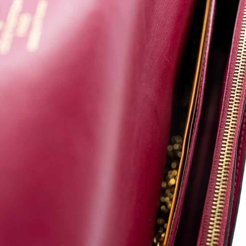 fuchsia woc monogram with red chain bag year 2019 - L'UXE LINK