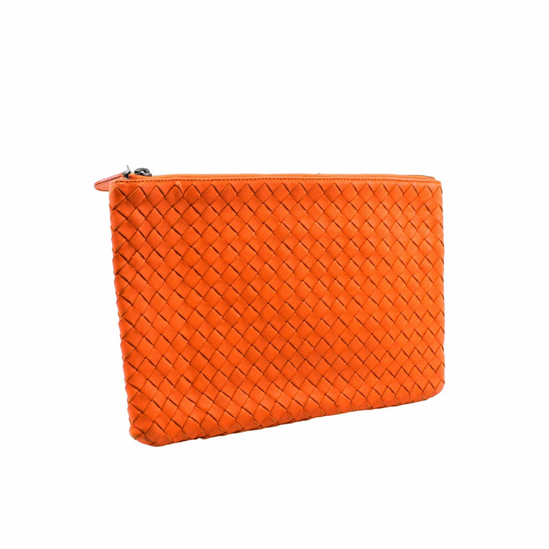medium orange clutch shw - L'UXE LINK
