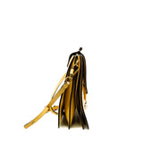 thumbnail Faye medium in leather suede yellow ghw