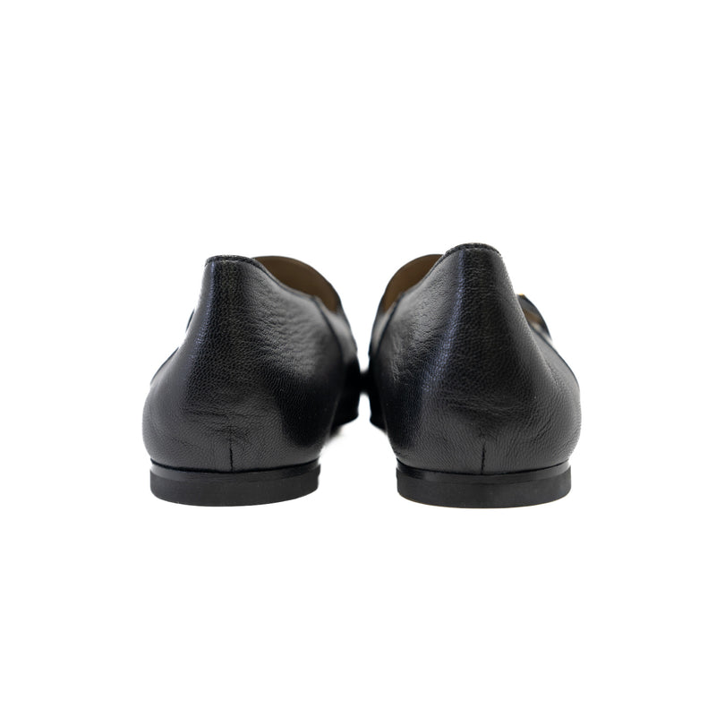 Time Loafer in Goatskin with Openwork Hardware Black #36 - L'UXE LINK