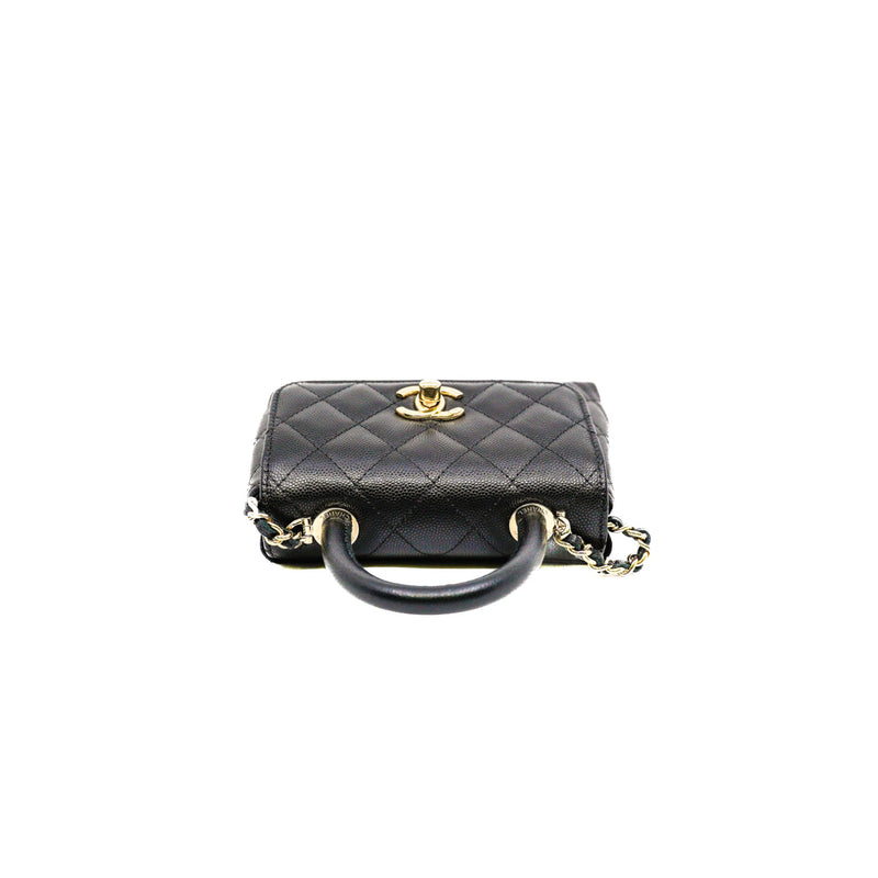 24K mini coco handle with chain in caviar black rghw  #NA10XXXX