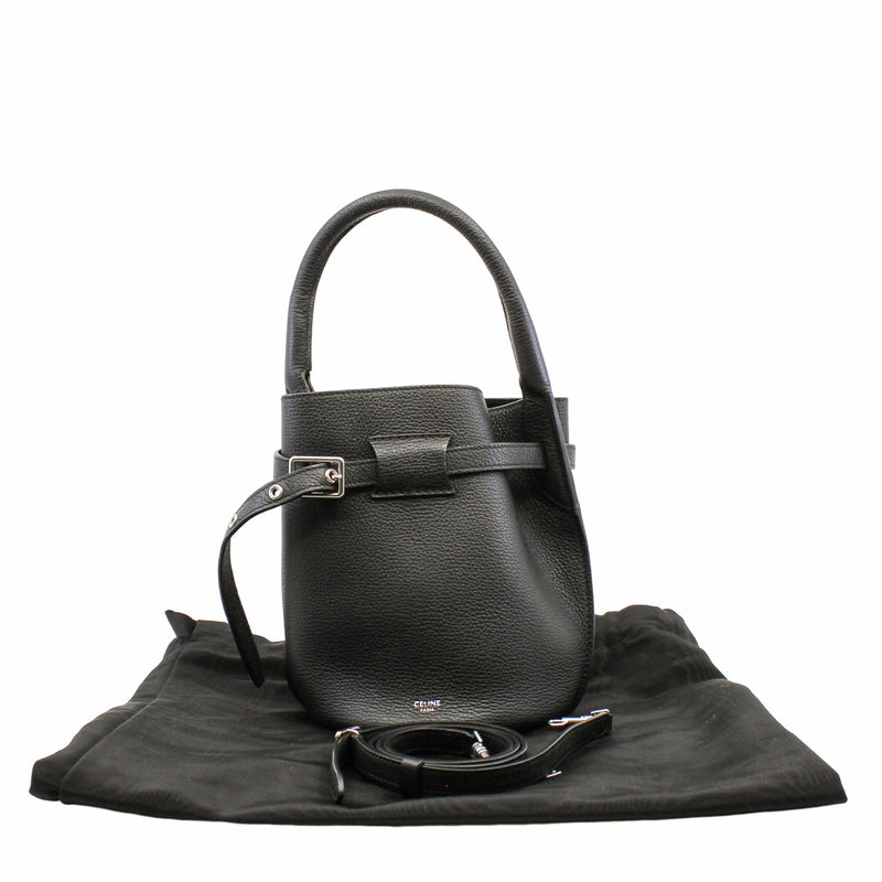 basket handle tote small leather black phw - L'UXE LINK