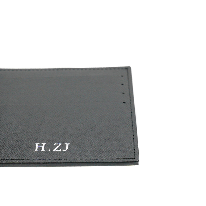 Amerigo Wallet In Black Taiga Cowhide Leather PHW - L'UXE LINK