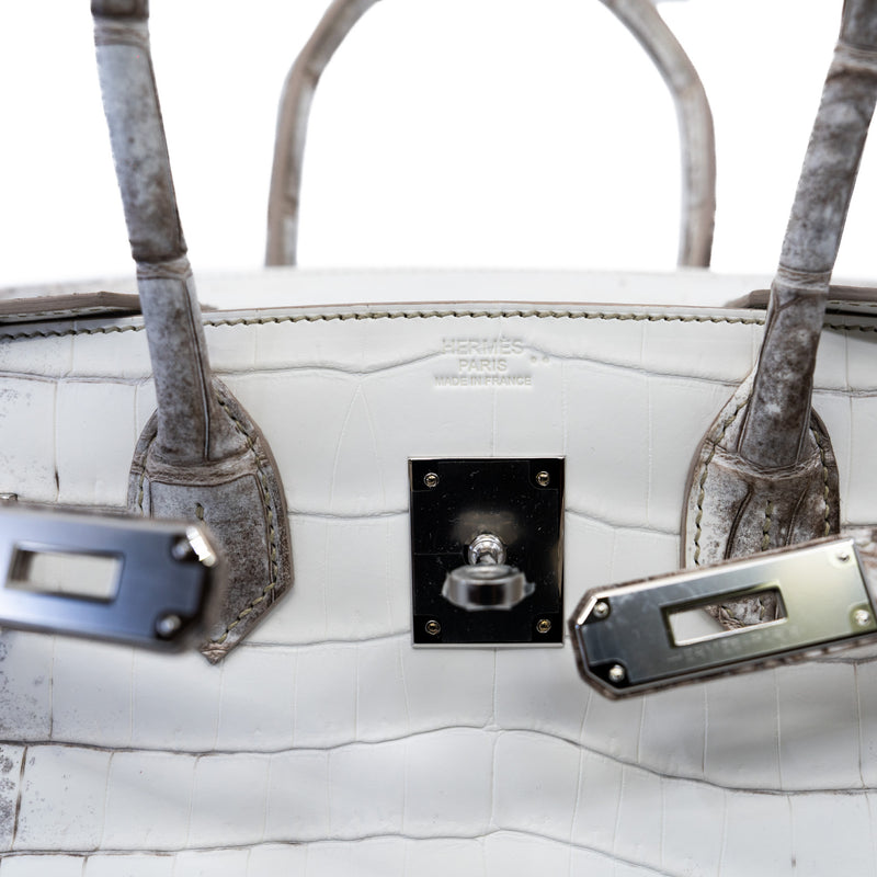 Birkin 30 in Crocodile Himalaya Stamp B Phw 2024 - L'UXE LINK