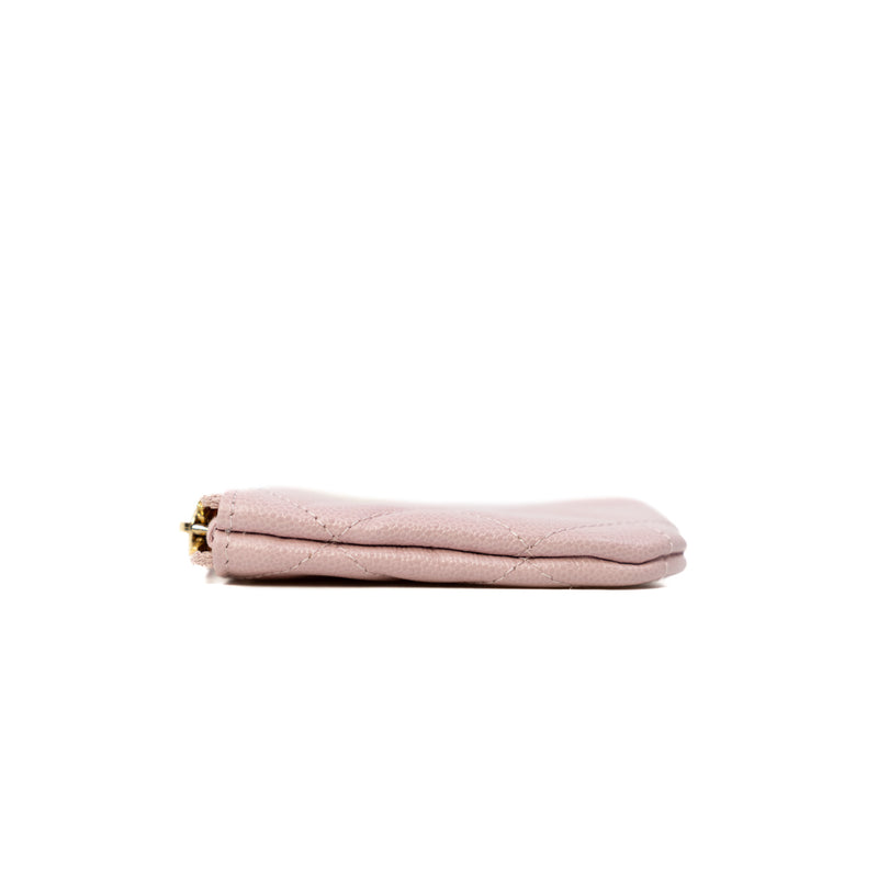 Mini Classic O Case In Pink Caviar Leather Quilted Pouch GHW - L'UXE LINK