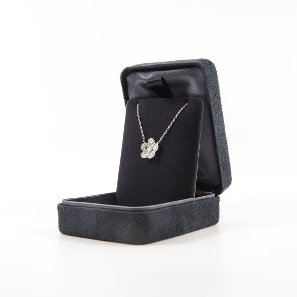flower pandent pt950 necklace diamonds - L'UXE LINK