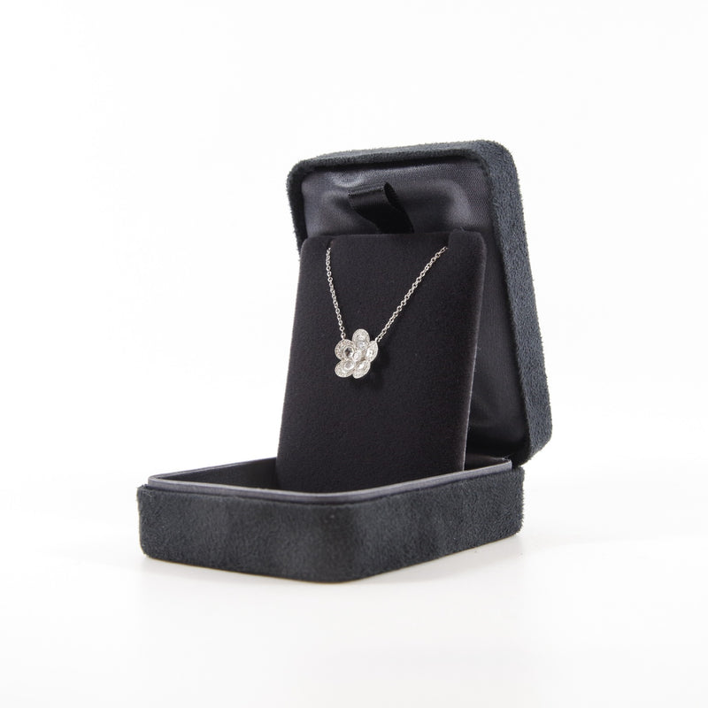 flower pandent pt950 necklace diamonds