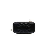 thumbnail long vanity case with football crush in black lambskin GHW #P4X6XXXX