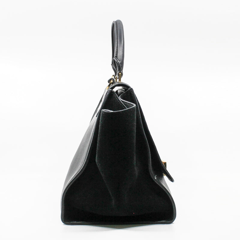Trapeze black crocodile embossed ghw