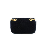 thumbnail GG marmont shoulder bag in black velvet ghw