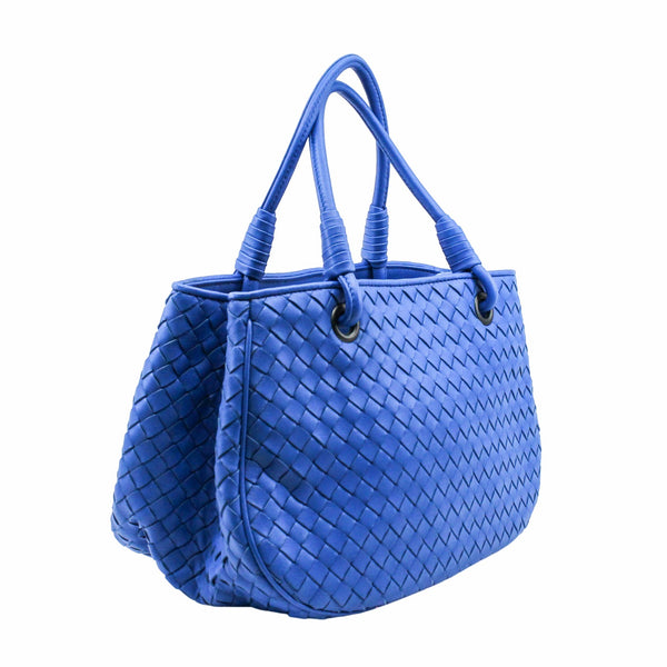 Top Handle Bag blue electric Antique Brass Hardware - L'UXE LINK