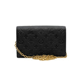 thumbnail Vavin chain Wallet in black leather ghw