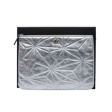 thumbnail cf clutch in calfskin silver phw seri22