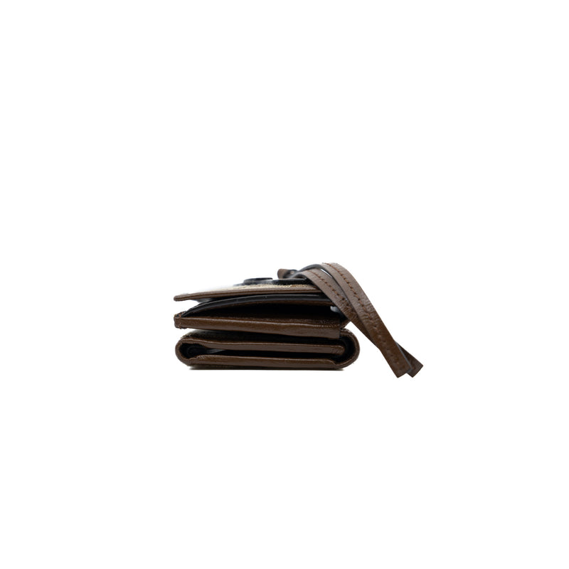 Gucci Balenciaga Collaboration Brown/Beige GG Canvas The Hacker Project Trifold Compact Wallet - L'UXE LINK