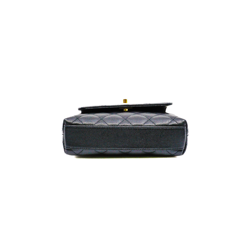 24K mini coco handle with chain in caviar black rghw  #NA10XXXX