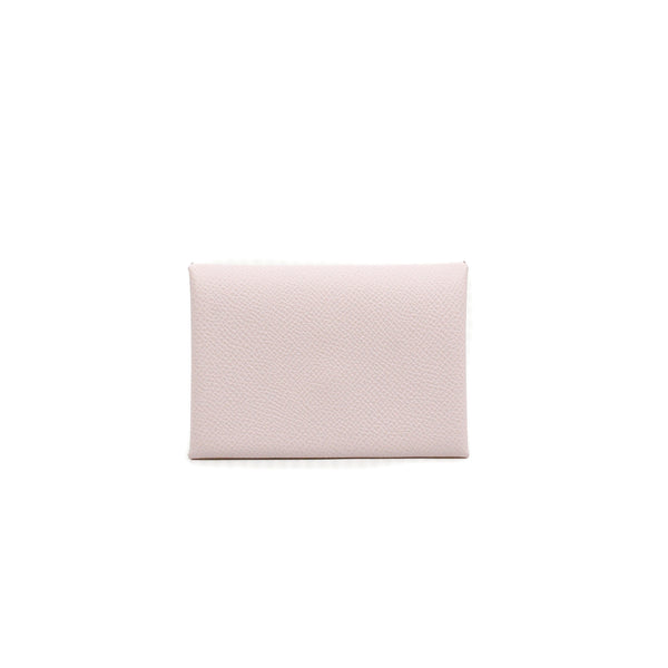 Calvi Duo Card Wallet 09 Mauve Pale Epsom B Stamp