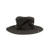 thumbnail hat with small H logo in nylon dark green