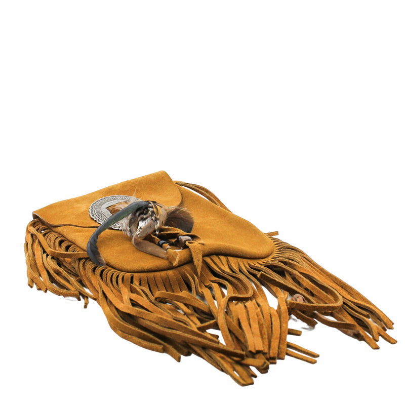 tassels sidebag suede brown - L'UXE LINK
