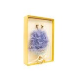 thumbnail owl bag charm in blue purple fur ghw