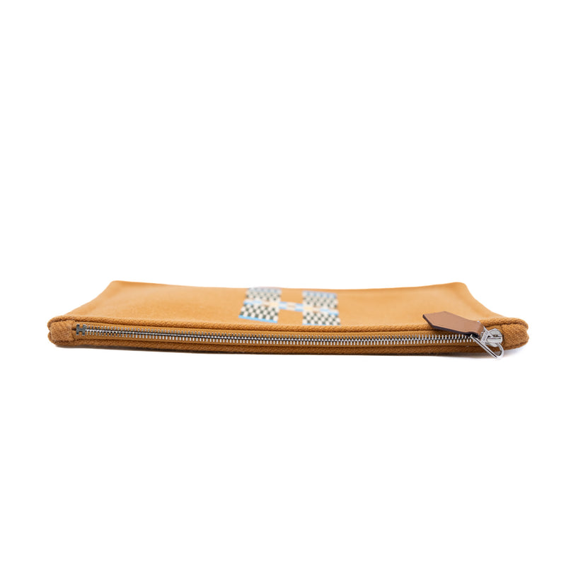 flat H natte case,large model in cognac fabric
