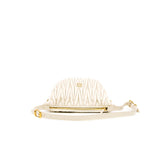 thumbnail matelasse nappa pouch in white leather ghw